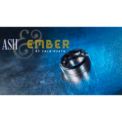 Ash and Ember Silver Beveled Size 9 (2 Rings) by Zach Heath  - Trick