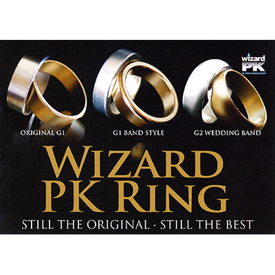 Wizard PK Ring G2 (CURVED, Gold, 17mm) by World Magic Shop - Trick