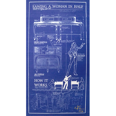 картинка Sawing A Woman In Half Poster(12" x 22")in tube by Paul Osborne - Trick от магазина Одежда+