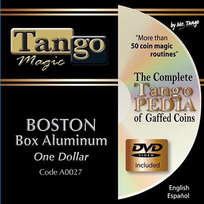 картинка Boston Coin Box (One Dollar Aluminum w/DVD)(A0027) by Tango Magic - Tricks от магазина Одежда+