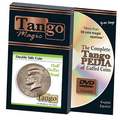 Double Side Half Dollar (Heads w/DVD) (D0035H) by Tango Magic - Trick