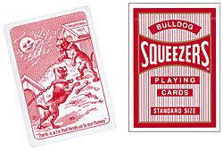 Cards Squeezers Bulldog Poker size (Red)