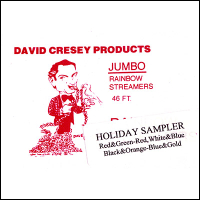 Mouth Coil 46 ft by David Cresey HOLIDAY SAMPLER (rd/grn, rwb, blue/gold, halloween) - Trick