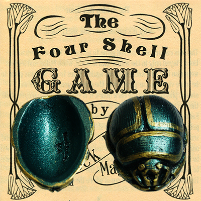 Four Dung Beetle Scarab Shells (Green) - Trick