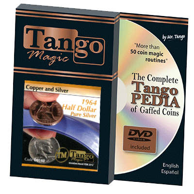 картинка Copper and Silver Half Dollar 1964 (w/DVD) (D0140) by Tango - Tricks от магазина Одежда+