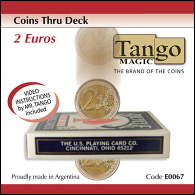 картинка Coins Thru Deck 2 Euro by Tango - Trick (E0067) от магазина Одежда+